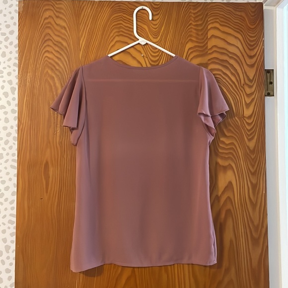 Pearl beaded flutter sleeve top - Picture 5 of 5